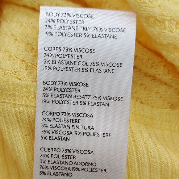 Free People We The Free Santa Clara Thermal Top Womens XS Yellow Oversized Knit - Picture 10 of 11